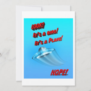 Invitation UFO Flying Saucer UAP hors de ce monde