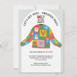 Invitation Ugly Sweater Christmas Party 