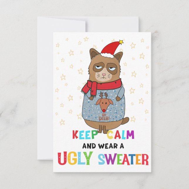 Invitation Ugly Sweater party invitation, Christmas party (Devant)