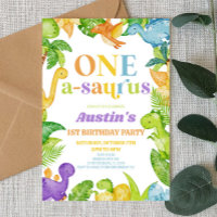 Un A-Saurus Dinosaur 1ère fête d'anniversaire