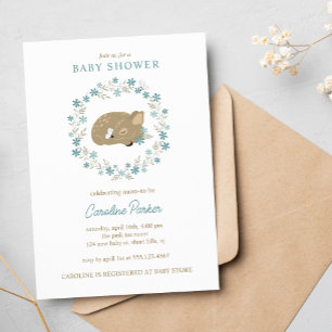 Invitation Un adorable Baby shower de la Faune