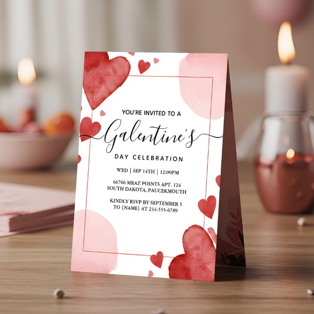 Invitation Un amour mignonne femme Ado Fille Galentines Jour  (Créateur téléchargé)