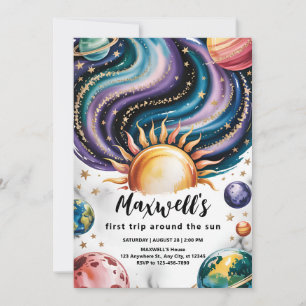 Invitation Un an autour du soleil Anniversaire