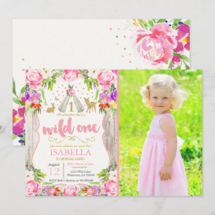 Invitation Un anniversaire sauvage sauvage de fille