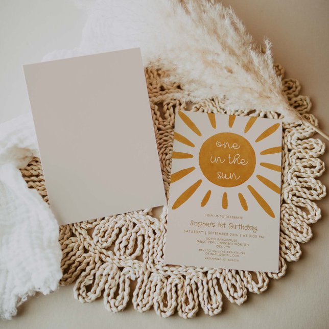 Invitation Un Au Soleil 1Er Anniversaire (Créateur téléchargé)
