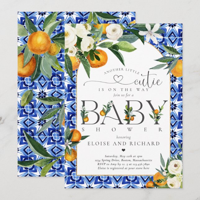 Invitation Un autre Little Cutie se trouve sur le Baby shower (Devant / Derrière)