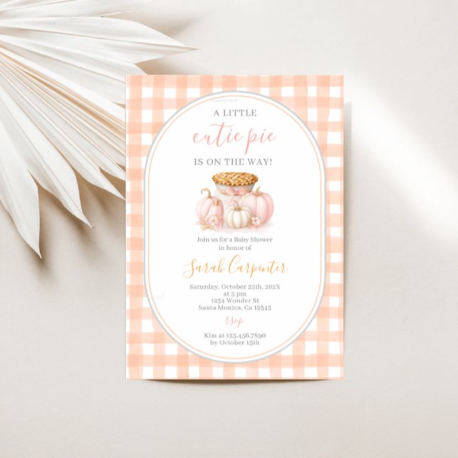 Invitation Un Baby shower À Tarte Un Peu Cutie (Créateur téléchargé)