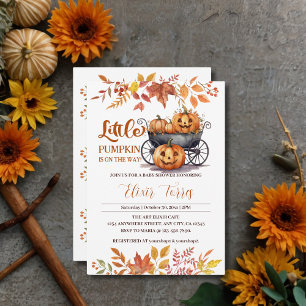 Invitation Un Baby shower Automne D'Halloween Un Peu Citrouil