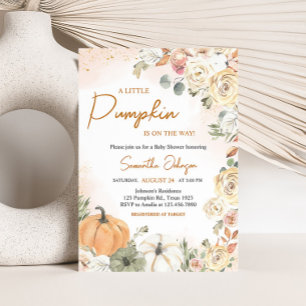Invitation Un Baby shower Automne Un Peu Citrouille