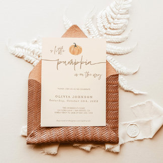 Invitation Un Baby shower Automne Un Peu Citrouille | Neutre