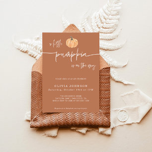 Invitation Un Baby shower Automne Un Peu Citrouille   Neutre 