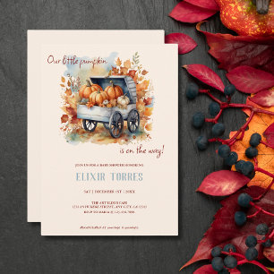 Invitation Un Baby shower Automne Un Peu Citrouille   Neutre 