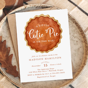 Invitation Un Baby shower Citrouille à pâté de maison