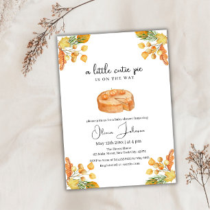 Invitation Un Baby shower d'automne à tourte Citrouille de pe