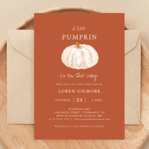 Invitation Un Baby shower D'Automne Un Peu Citrouille