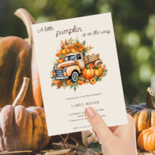 Invitation Un Baby shower D'Automne Un Peu Citrouille