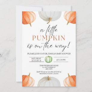 Invitation Un Baby shower D'Automne Un Peu Citrouille Neutre 