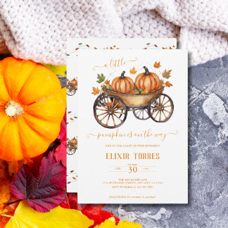 Invitation Un Baby shower D'Automne Un Peu Citrouille Neutre 