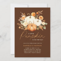 Un Baby shower Floral De Chute Un Peu Citrouille