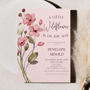 Invitation Un Baby shower Floral Fleur Fleur Fleur Un Peu Fle