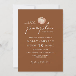 Invitation Un Baby shower Moderne Un Peu Citrouille Automne N