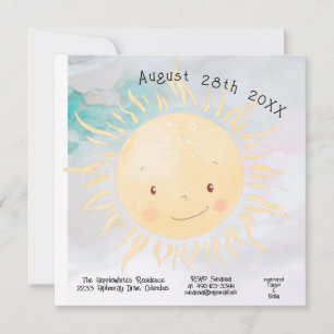 Invitation Un Baby shower personnalisé un peu ensoleillé