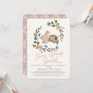 Invitation Un Baby shower spécial de lapin par la poste