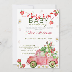 Invitation Un baby shower sucré aux baies