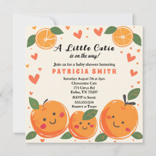 Invitation Un Baby shower Un Peu Cutie