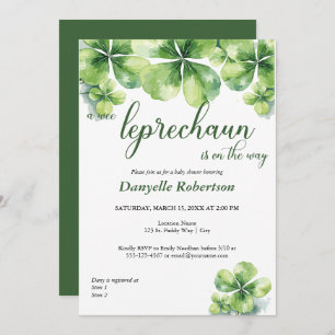 Invitation Un Baby shower Wee Leprechaun - Mars Baby