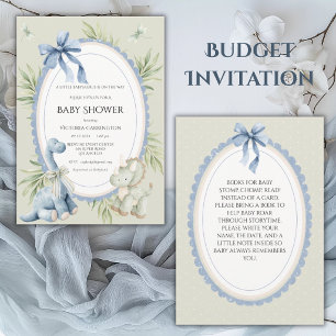Invitation Un babysaurus est en route Sage Green Budget Baby