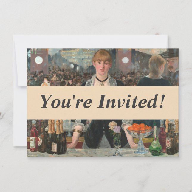 Invitation Un bar aux Folies-Bergère Edouard Manet (Devant)
