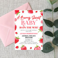 Un Bébé Berry Sweet Baby shower rouge fraise rose