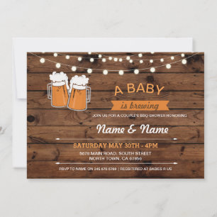 Invitation Un bébé brassant une bière brassée illumine le Inv