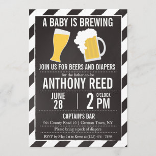 Invitation Un bébé brasse de la couche et de la bière Invitat