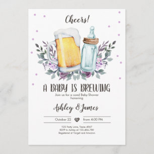 Invitation Un bébé brasse de la verdure Cheers Coed Baby show