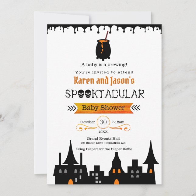 Invitation Un bébé brasse du baby shower (Devant)