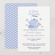 Un bébé brasse du Baby shower bleu
