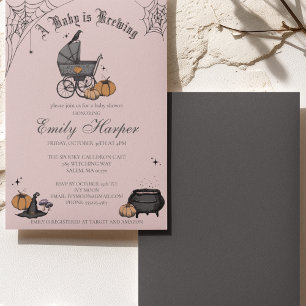 Invitation Un bébé brasse du Baby shower Vintage rose