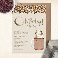 Un bébé brasse du café froid brun Oh Baby shower