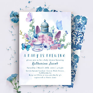 Invitation Un bébé brasse le baby shower floral de la fête du