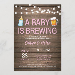 Invitation Un bébé brasse l'invitation de baby shower