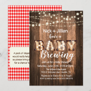 Invitation Un bébé brasse l'invitation du Baby shower
