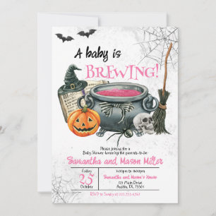 Invitation Un bébé brasse un Baby shower d'Halloween