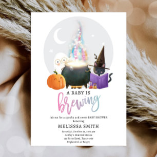 Invitation Un bébé brasse un Baby shower Éffrayant Halloween
