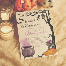 Un Bébé brasse une fille Baby shower d'Halloween