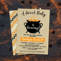Un Bébé Doux Brasse Le Baby shower D'Halloween