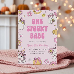 Invitation Un bébé Éffrayant Super Halloween 1er anniversaire