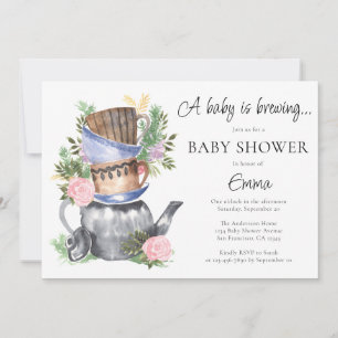 Invitation Un bébé est en train de brasser le Baby shower de 