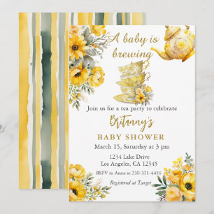 Invitation Un bébé est en train de brasser le Baby shower de 